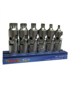 VIMUJXZN100 image(0) - VIM Tools 6-Piece 1/4 in. Drive Universal Joint XZN Triple Square Driver Set