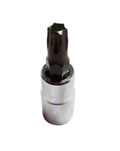 VIMPFS4T6 image(0) - VIM Tools T6 Torx Bit, Satin Chrome, 1/4 Square Drive Bit Holder