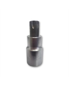 VIMPFS8T55 image(0) - VIM Tools T55 Torx Bit, Satin Chrome 1/2 Sqaure Drive bit holder